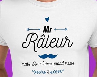 T-shirt męski/damski „Mr Râleur & Mme Râleuse” – Walentynki – Para