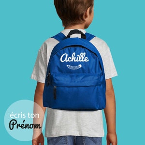 Sac-à-dos "Crayon" Junior prénom personnalisé, Sac à dos tendance - enfant - maternelle - personnalisé - anniversaire - bébé - rentrée