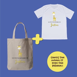 Rentrée scolaire, rentrée, Tote Bag personnalisé, t-shirt coton, tote bag prénom, tote bag personnalisable, T-shirt personnalisable