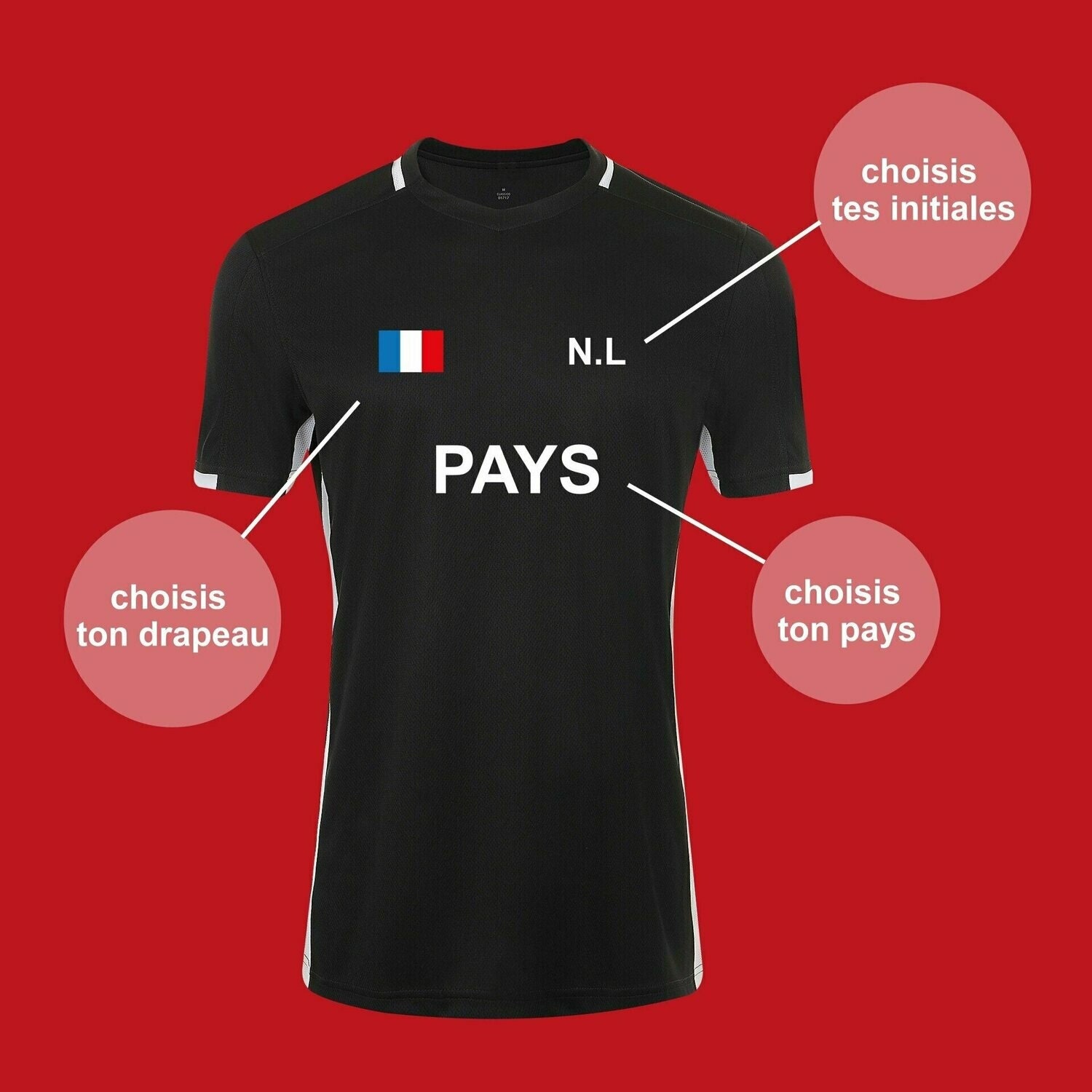 Déco PSG avec sticker maillot de foot Personnalisé