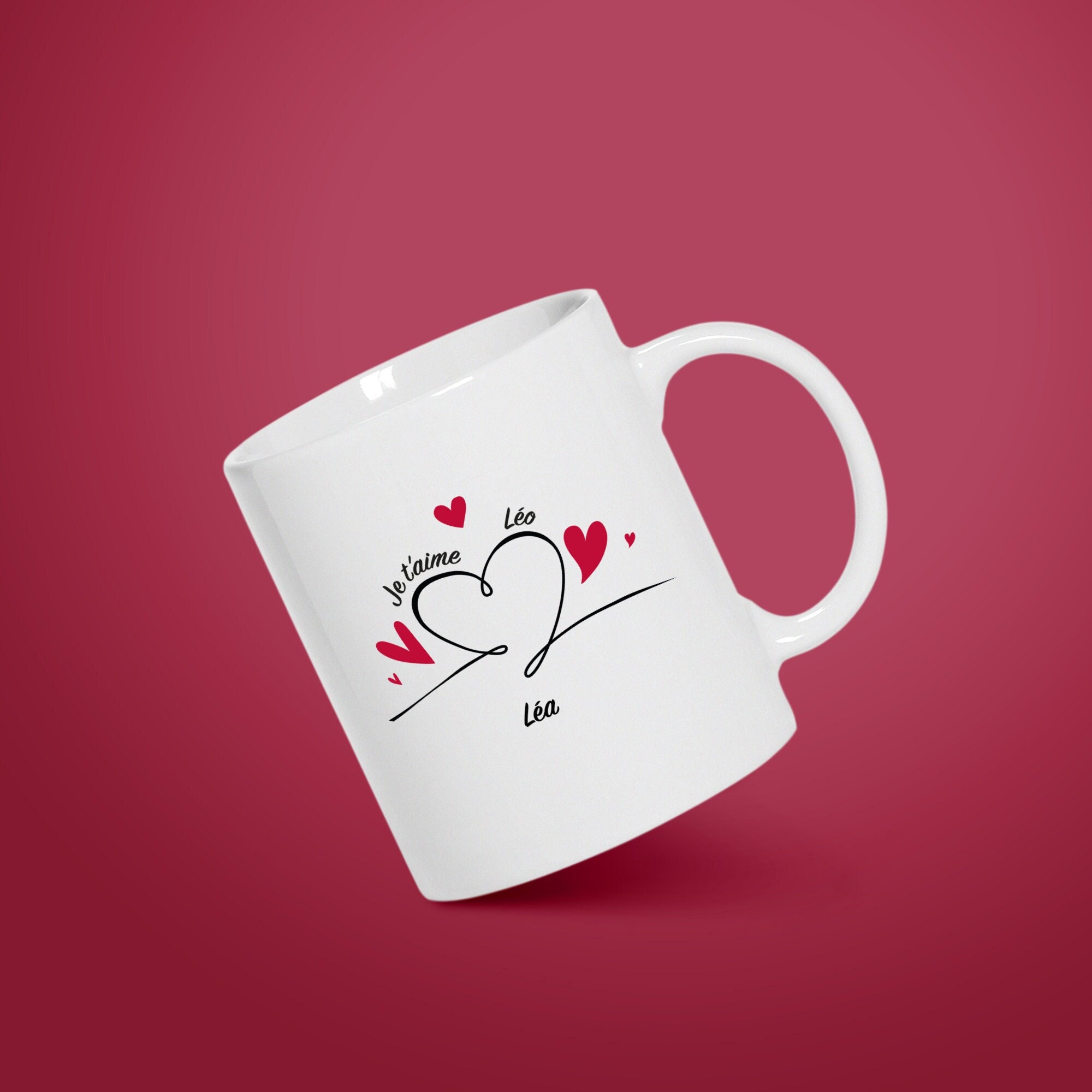 Mug Recto-Verso J'ai Quelque Chose à Te Dire - Saint Valentin Personnalisable Prénom