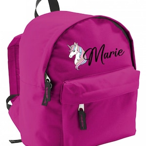 Sac-à-dos "Licorne" Junior prénom personnalisé, Sac à dos tendance - enfant - maternelle - personnalisé - anniversaire - bébé - rentrée