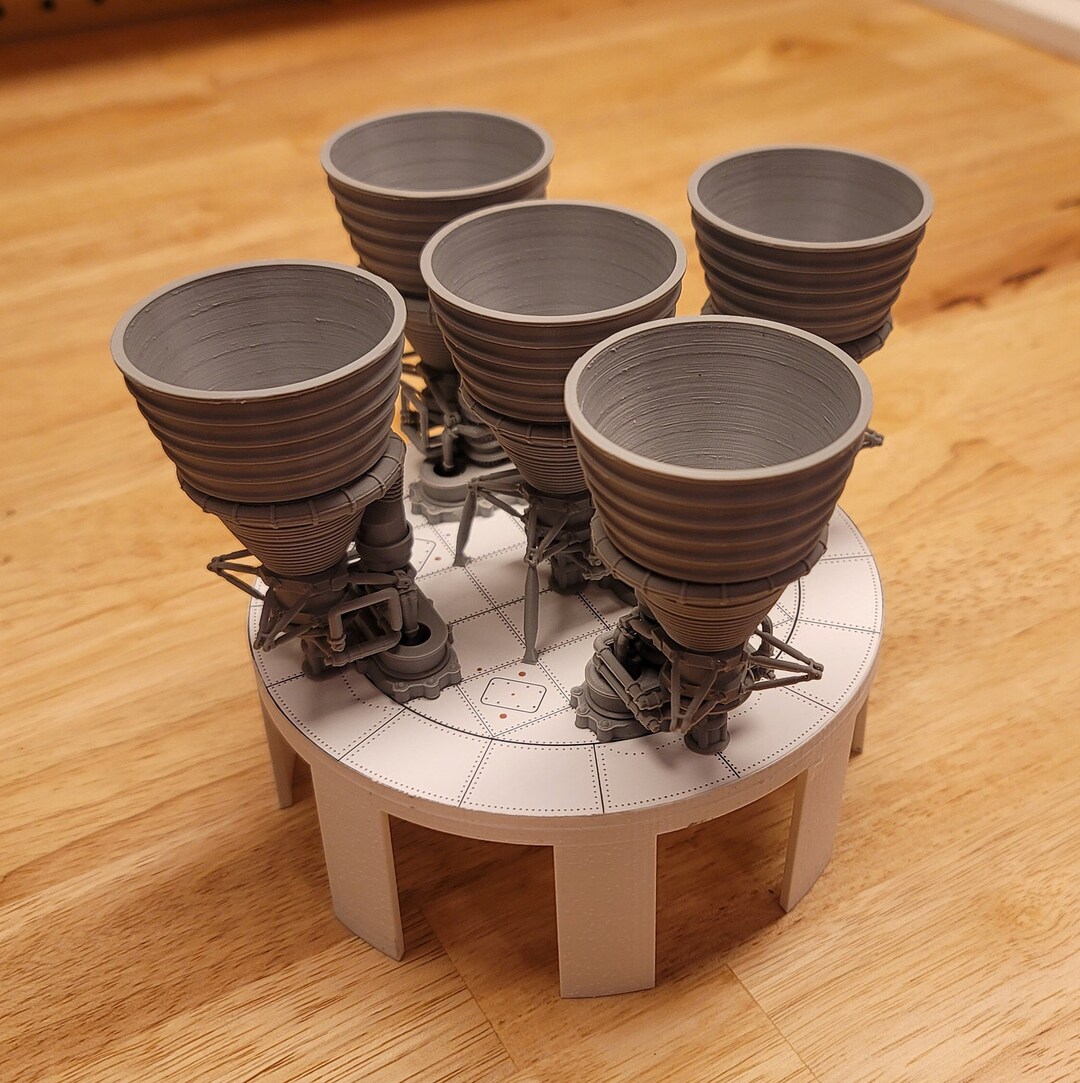Saturn V F1 Rocket Cluster - 1/70 Scale Version (APOGEE KIT) - Etsy