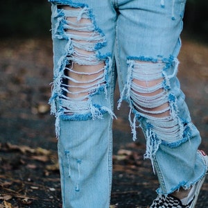 Toddler ripped jeans, kids distressed jeans, baby ripped jeans Darby Jeans, toddler distressed jeans- toddler ripped denim,g