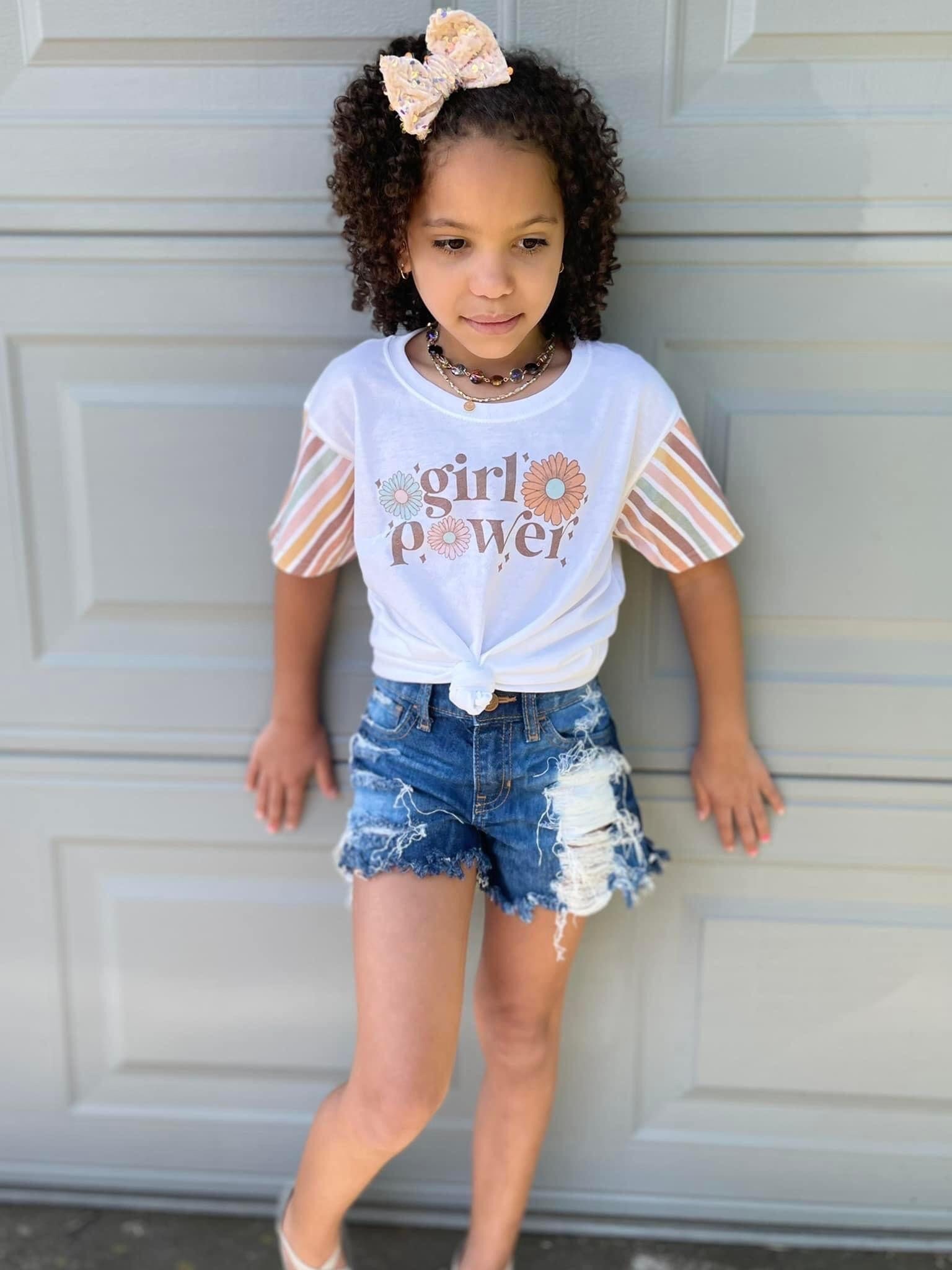 Baby Toddler Girls Distressed Denim Shorts-toddler Ripped Jeans for Girls-fringe  Frayed Blue Jean Shorts-dark Wash Nashville Style 