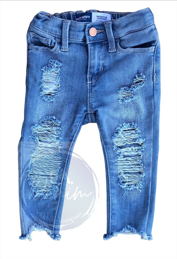 Kidscool Baby & Toddler Ripped Jeans - Soft Cotton Slim Fit Denim Pants