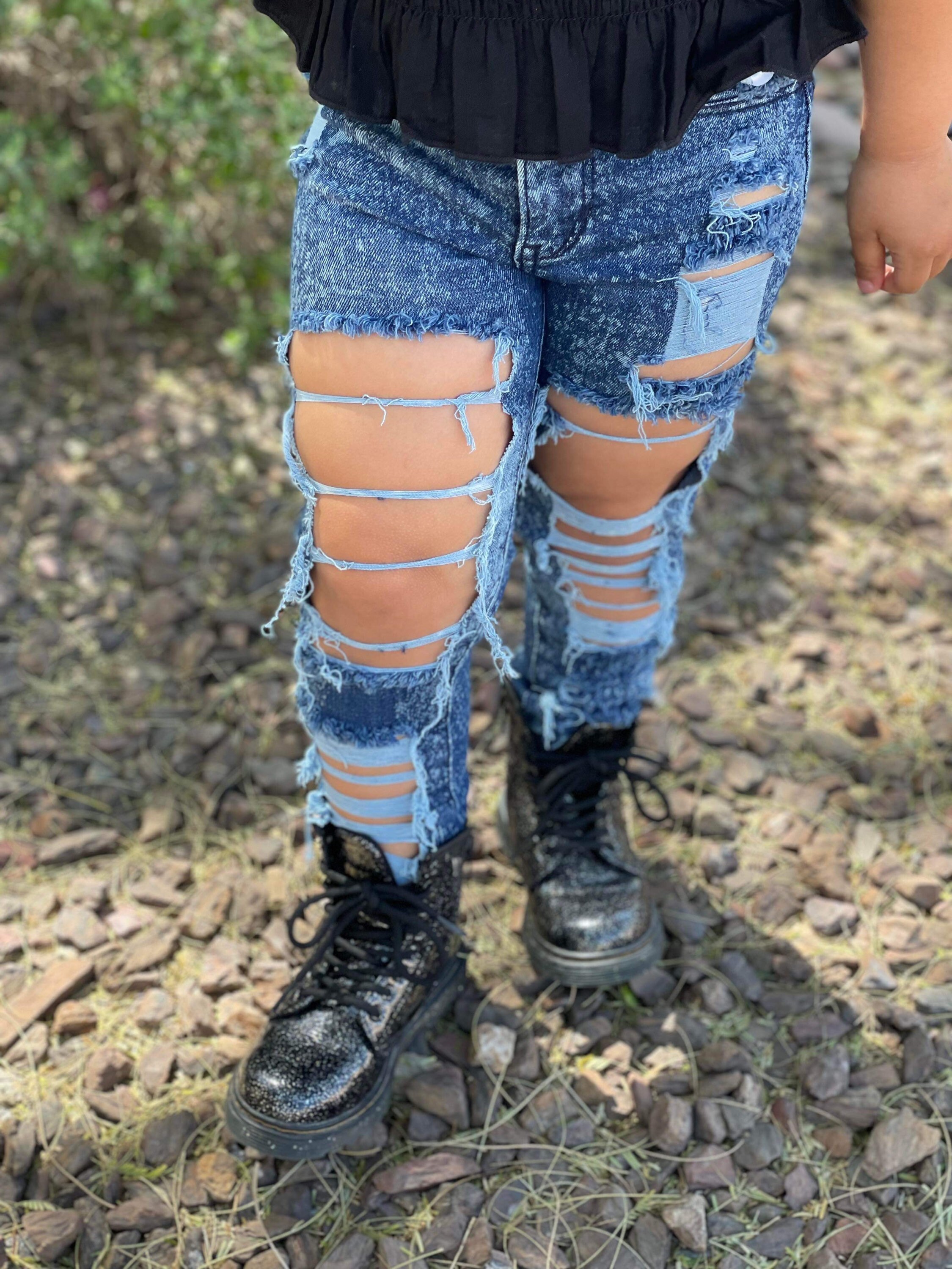 Skinny Jeans Outfit Kids Distressed Baby Jeans Toddler Ripped
