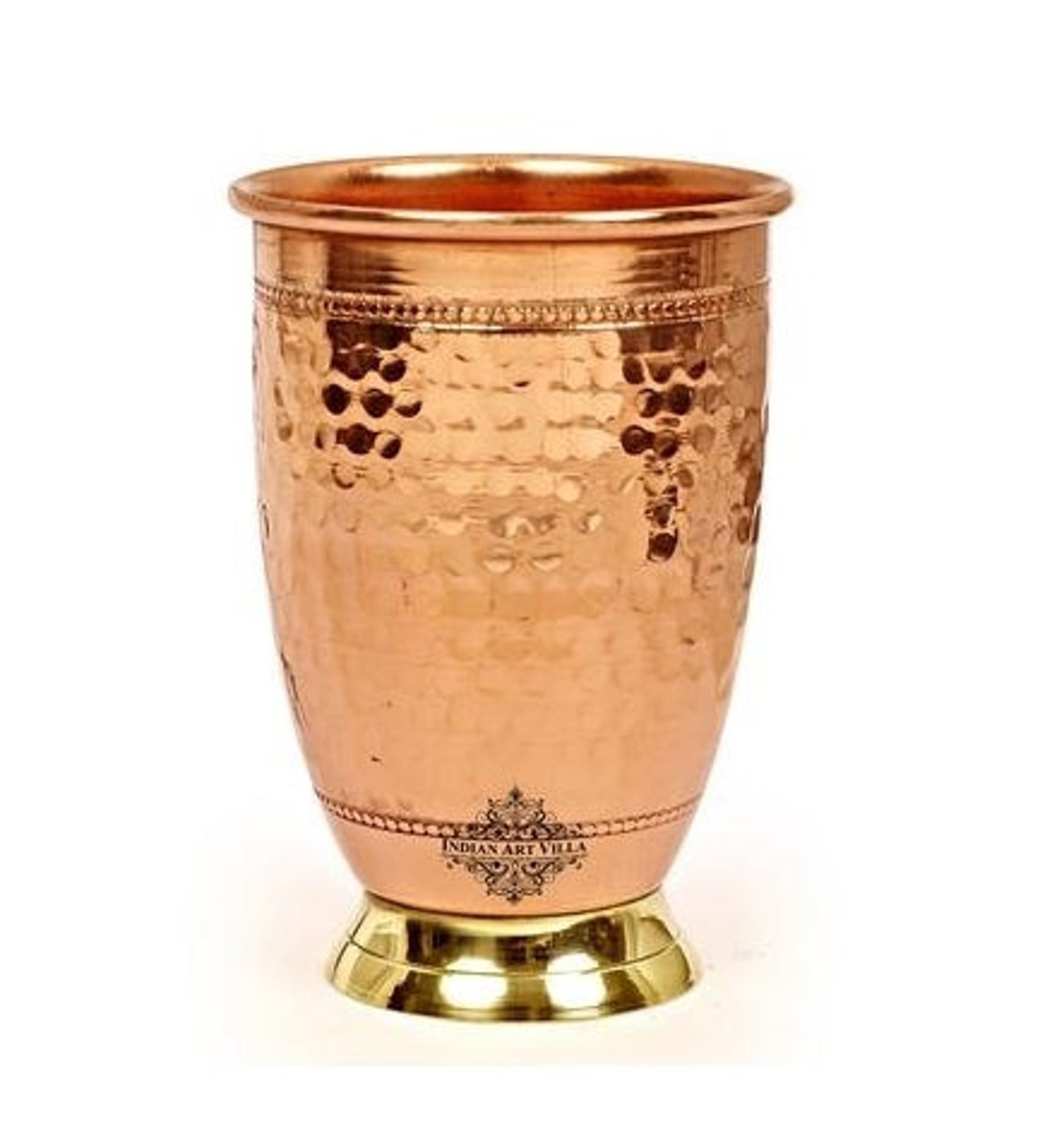 Copper Glass Drink/ Copper Glassware/ Pure Copper Hammered Etsy