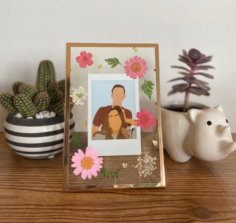 Polaroid Frame Pressed Flower Frame Dried Floral Etsy
