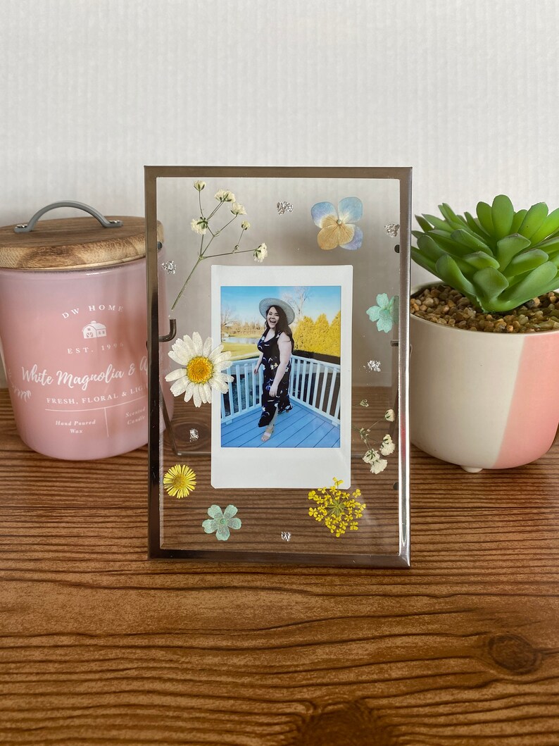 Polaroid Frame Pressed Flower Frame Dried Floral Etsy