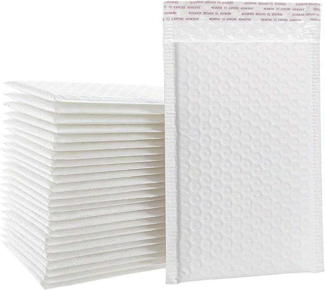 White Bubble Mailer Envelope Bag 4x8 Padded Protection Shipping Mailer