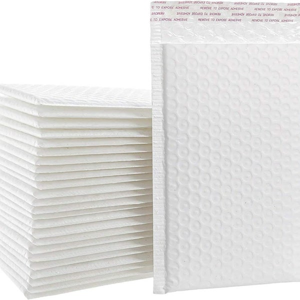 White Bubble Mailer Envelope Bag 4x8 Padded Protection Shipping Mailer Lightweight Ready for USPS, UPS, FeDex and more