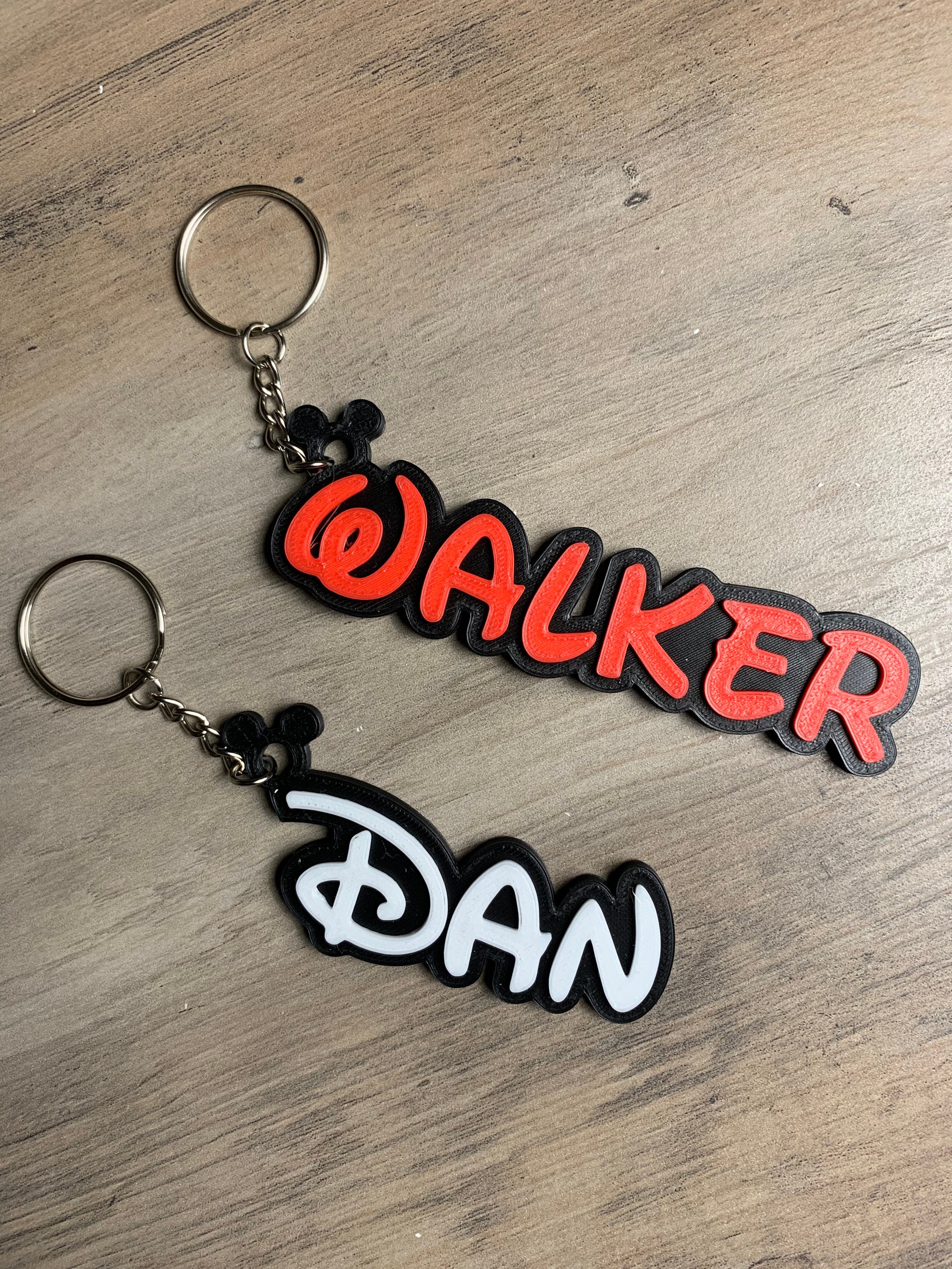 Disney Style Name Keychain Disney Letters Personalized Name Etsy