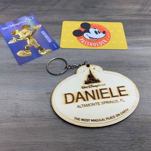 Disney Cast Member Name Custom, Disney Keychain Personalized, disneyworld keychain, disneyland keychain, disney lover keychain, disney gift