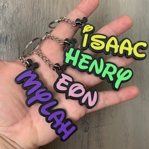 Disney Style Name Keychain Disney Letters Personalized Custom
