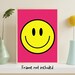 Preppy Room Decor Aesthetic Smiley Face Hot Pink or Blue Wall Art Print Pictures for Teens, Girls, Preppy Poster, Y2K Room Decor Gift 12x16