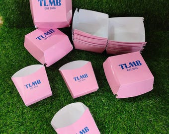 Custom Burger & Fries Box Combo – Personalized Party Food Packaging