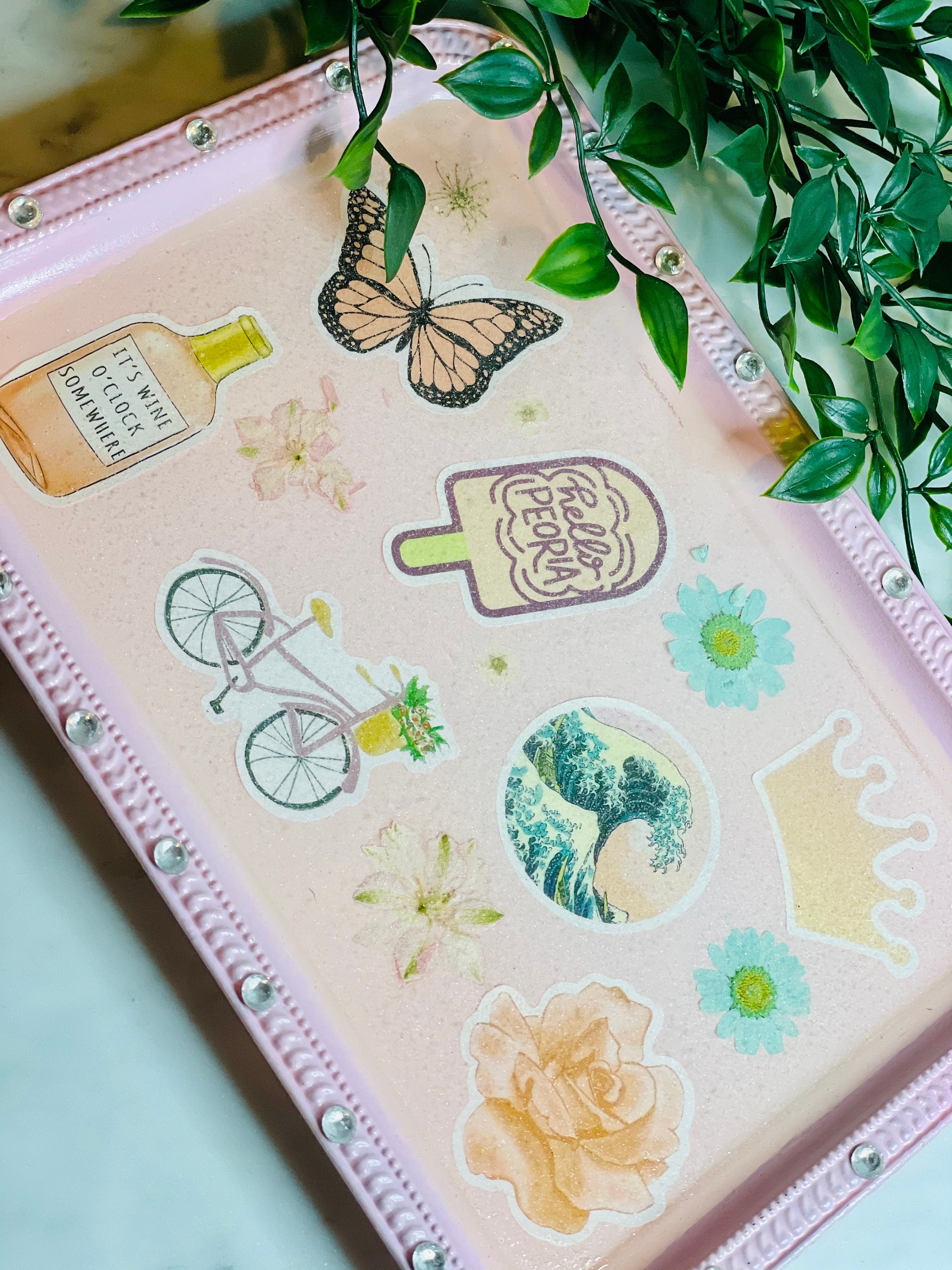 Girly Tray Resin Rolling Tray Decor Handmade Gift Etsy