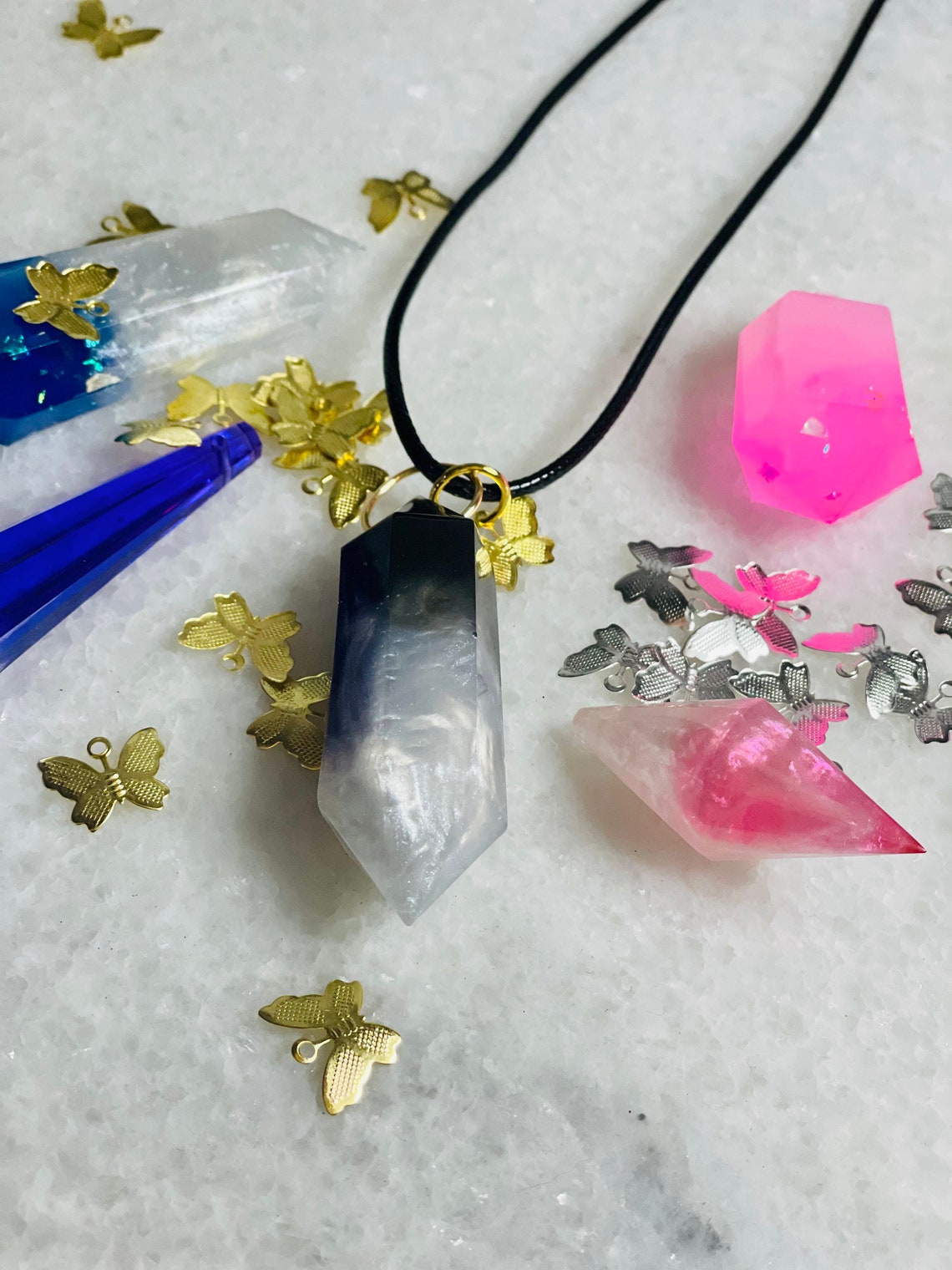 Resin Crystal Pendant Custom Crystals Resin Pendant Etsy