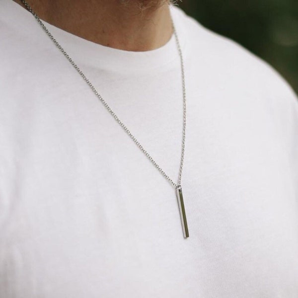 Mens Hiphop Pendant Simple Titanium Steel Jewellery Necklace