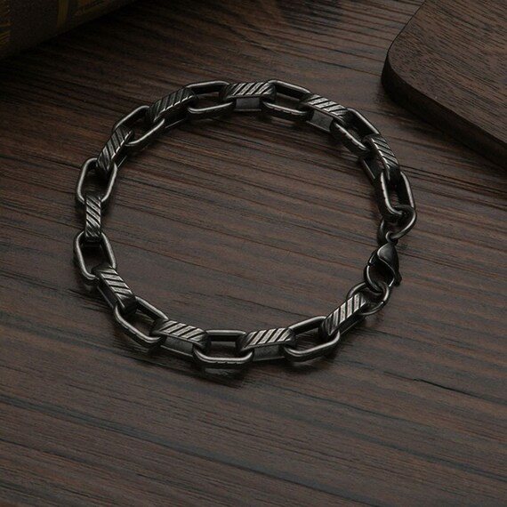 Hiphop Stainless Steel Mens Steel Bracelet Etsy