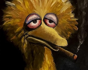 A Large Bird Smokes a CIGAR during ALLERGY Season