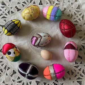 Easter Egg Ornament Kimekomi Easter Egg Easter Gift Quilted Ornament Easter Decoration No Sew 6” inch Ornament  Collectible Easter Egg