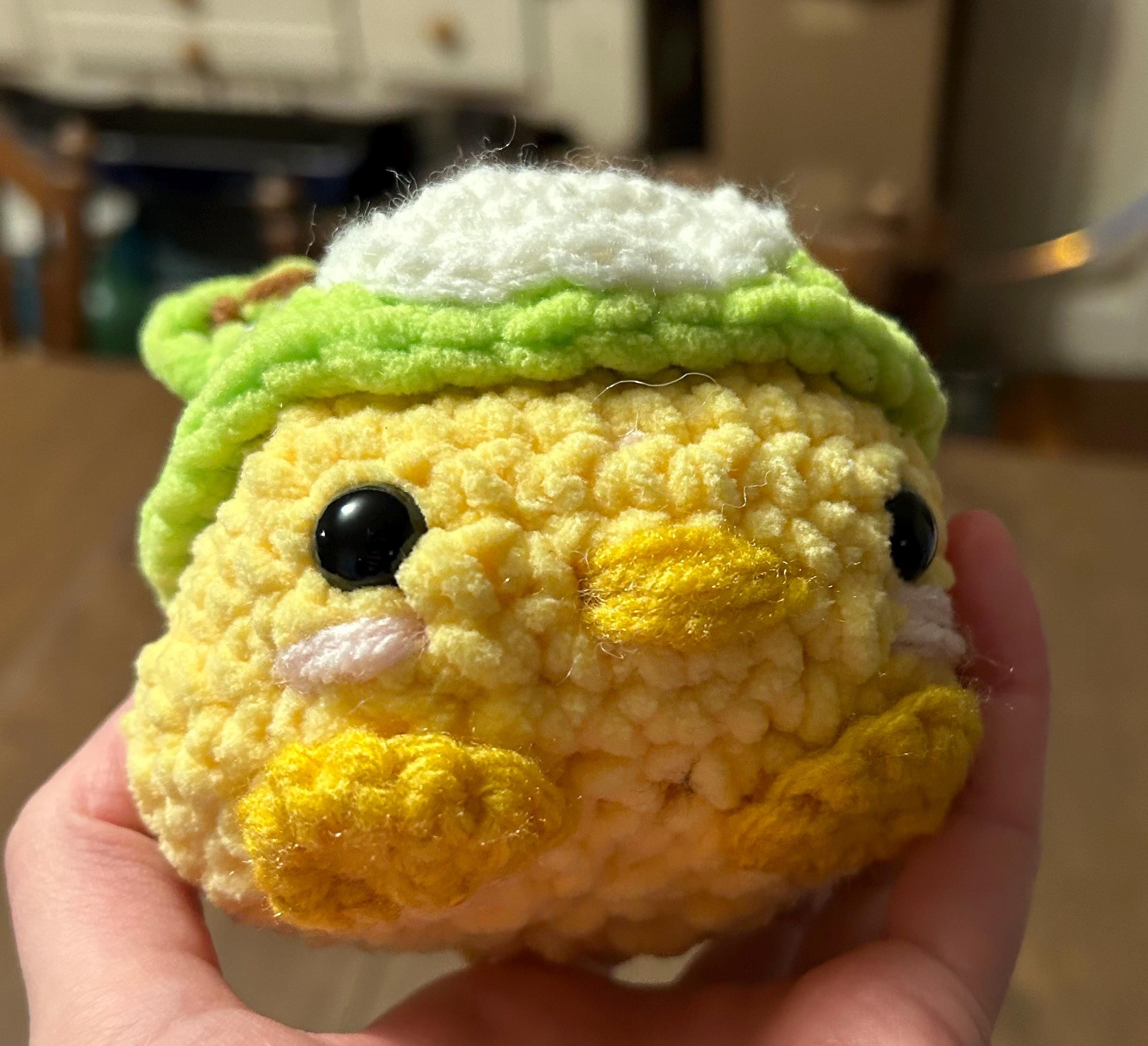 30 Frog Hat Crochet Patterns for Playful Animal Hats, Balaclavas, and Amigurumi Projects 27 Chicky in Frog Hat Pattern