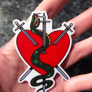 Tarot Card Sticker Three of Swords