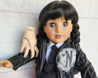 OOAK American Girl Doll Custom Wednesday Addams