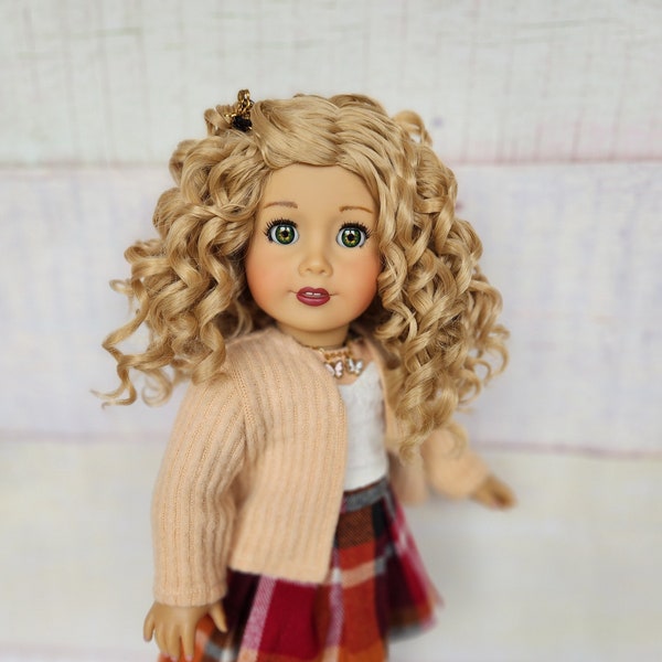 Custom wig for 18 inch dolls American Girl Dolls Our Generation