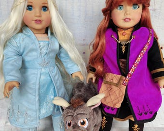 OOAK American Girl Doll Custom Elsa and Anna