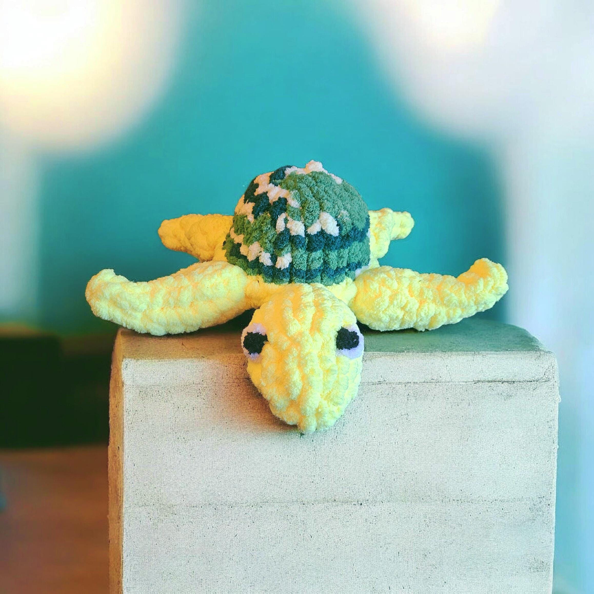 Sea Turtle Large Plushie, Custom Turtle, Hand Knitted Sea Turtle - Etsy