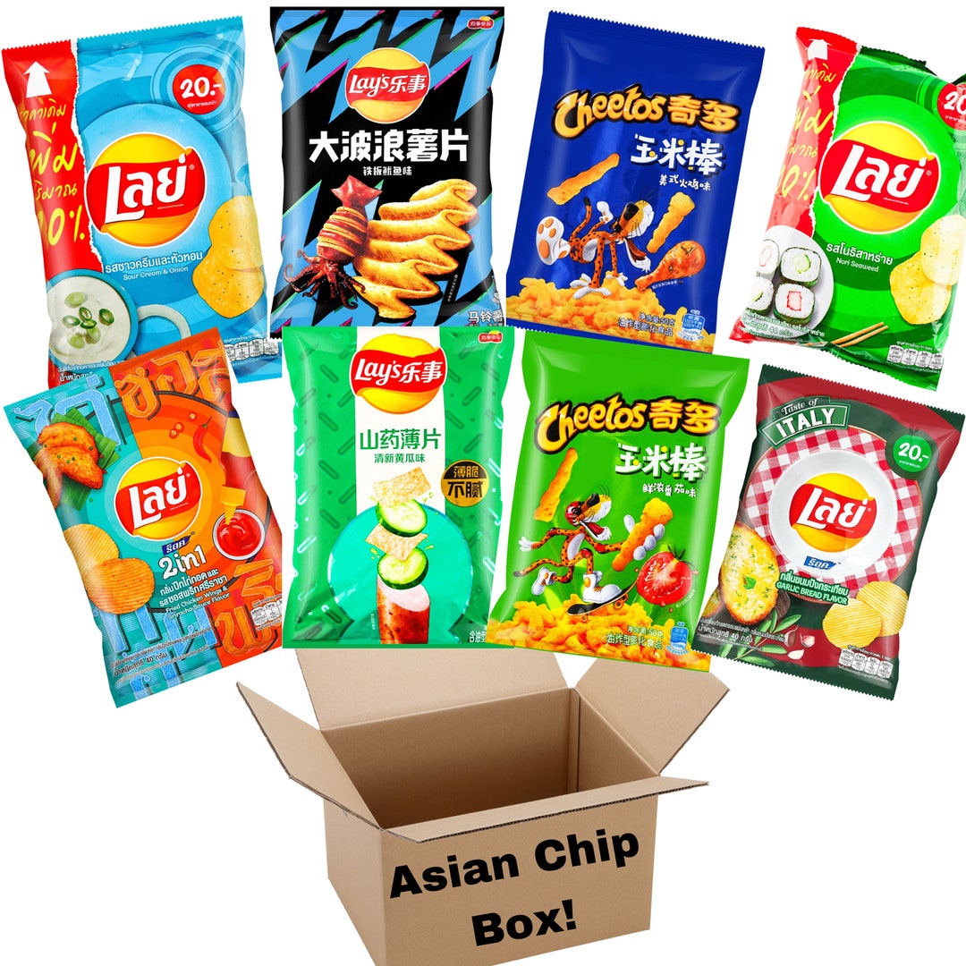 Asian Exotic Chip Box Japan Korea China Thailand India Chips