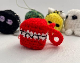 Crochet Pixel Game Keychains: Creeper, Bee, TNT, Enderman, Ghost