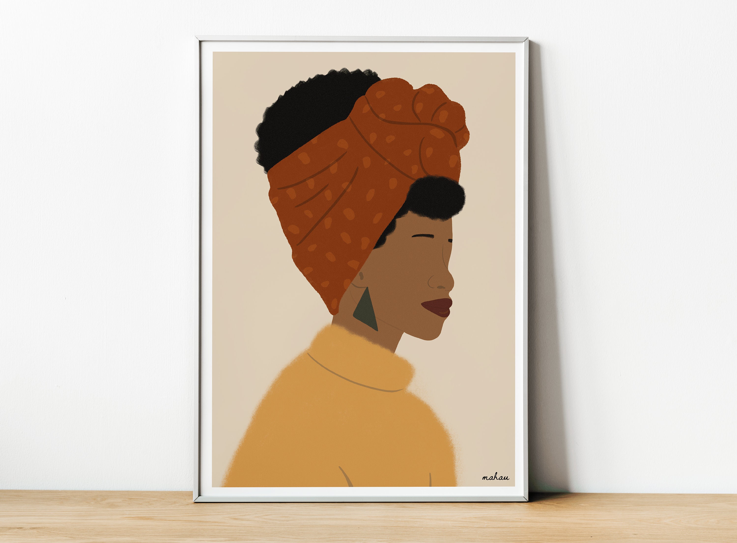Affiche La Femme Au Turban - Format A4/A5/A3