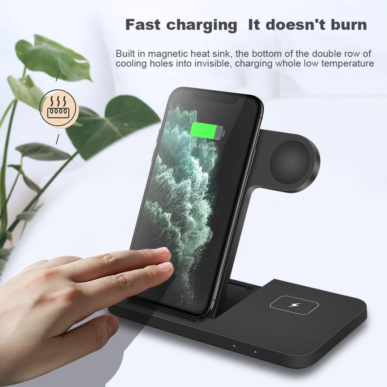 Quick wireless charger 15W for iPhone Samsung S20 S21 USB C Etsy