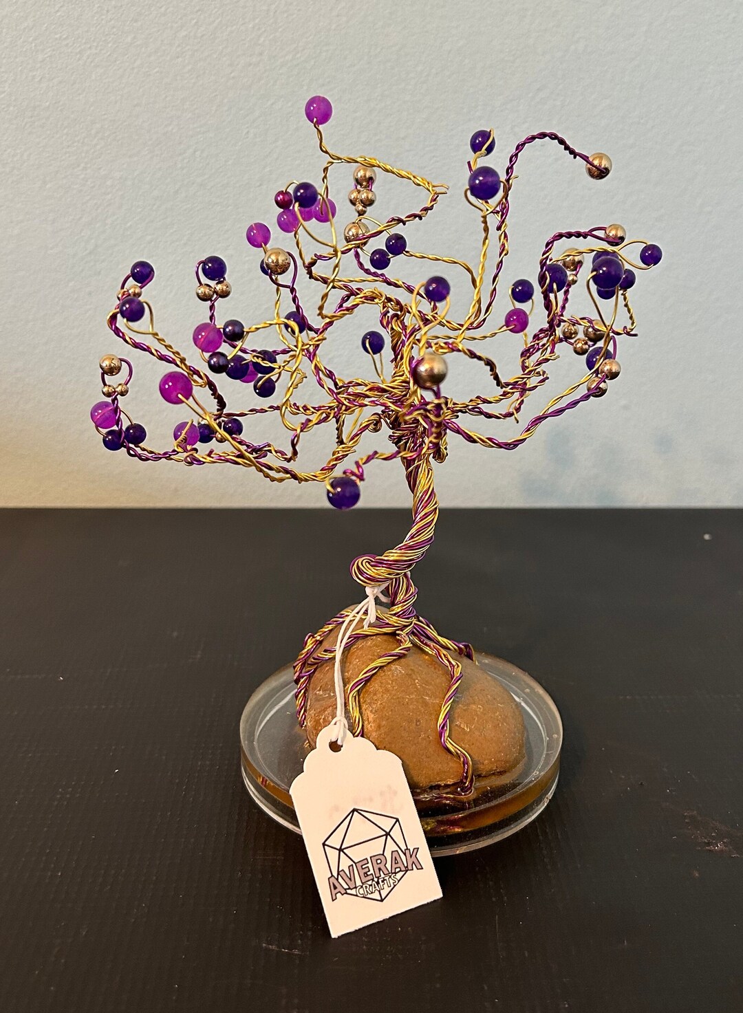 Vikings, Purple & Gold Wire Tree Sculpture Etsy