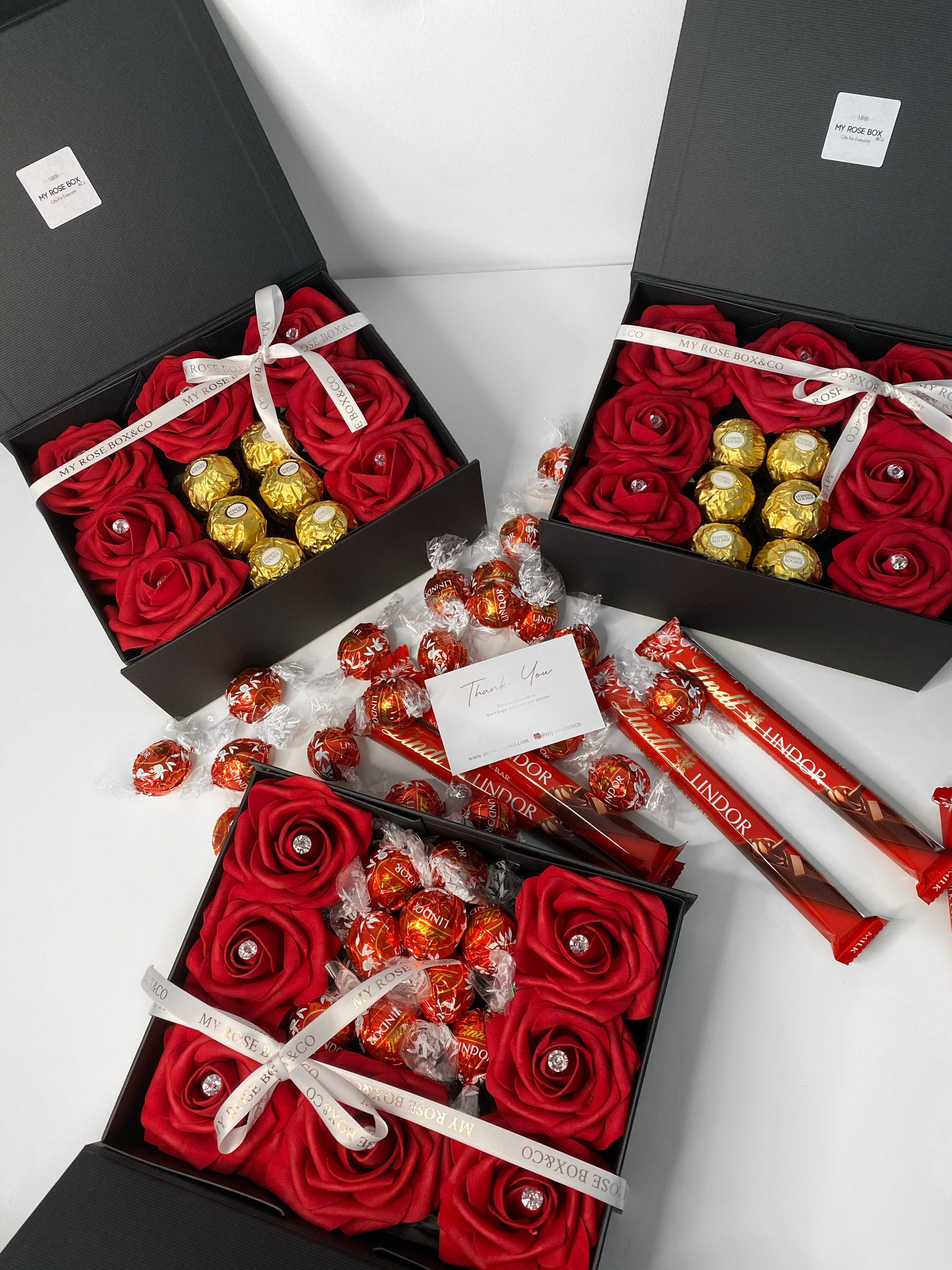 Luxury Sweetheart Chocolate Rose Box Etsy