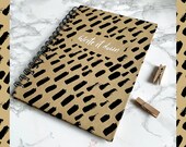 Kraft Notebook, linear, stationery, hardcover, wire bound.