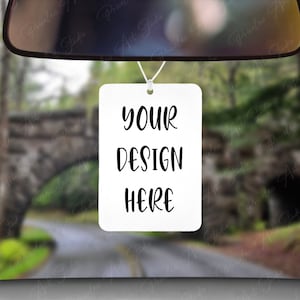 Air Freshener Sublimation Mockup, JPEG and PNG, Rear View mirror Car Air Freshener, Rectangle Air Freshener, Sublimation Mockup,