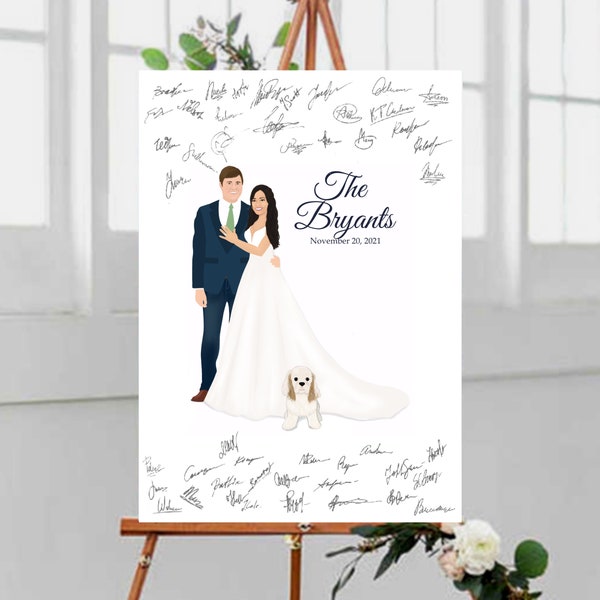 Guest Book Canvas Etsy