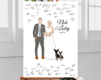 Wedding Guest Book, Wedding Portrait, Alternative Guestbook, Custom Wedding Guestbook, Canvas Guestbook, Wedding Canvas, Wedding Sign