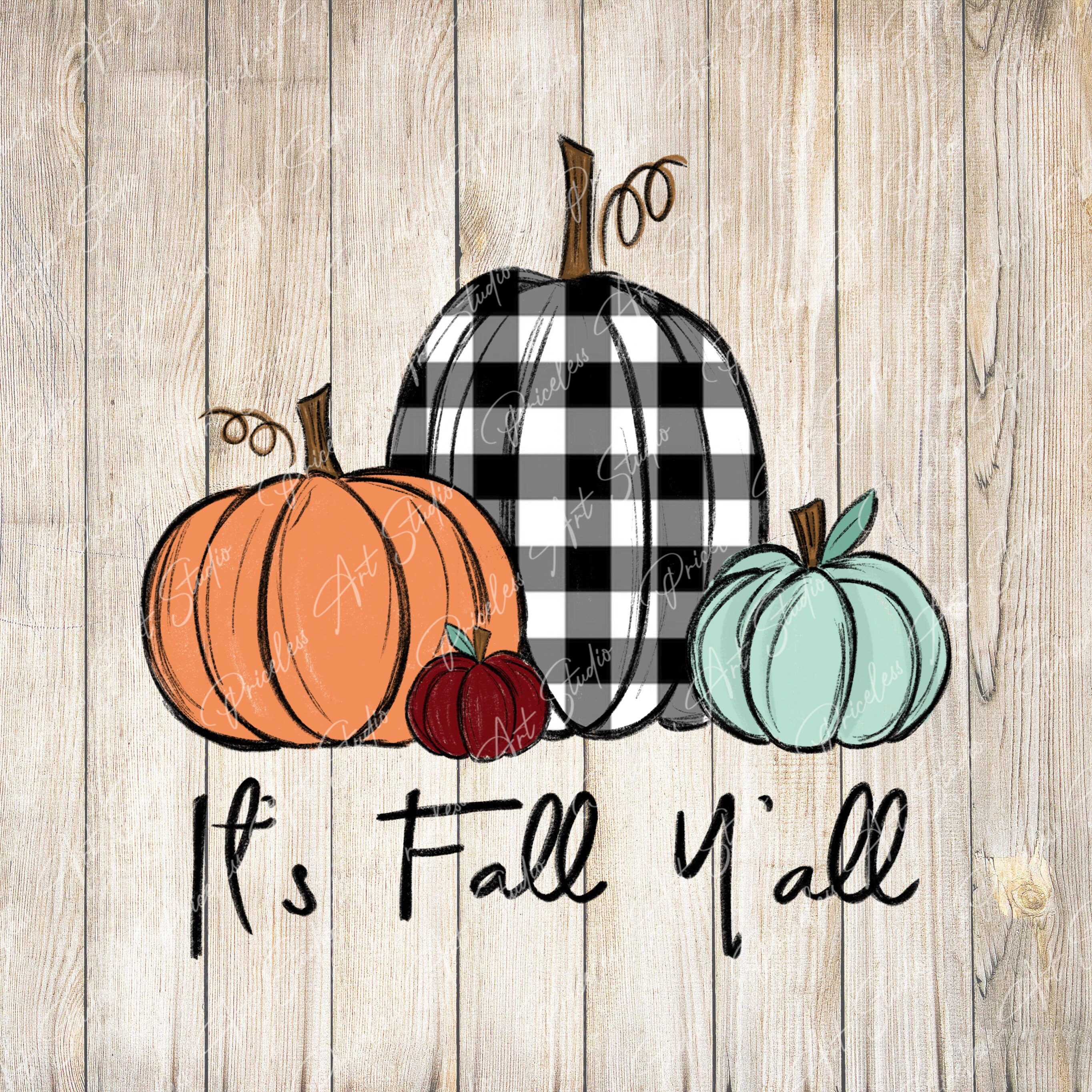 It's Fall Y'all, Pumpkins, Leopard - Sublimation Design Digit…