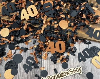 40th celebration party confetti, shredded confetti,  40th Birthday, Party Decorations, 40th Anniversary Party