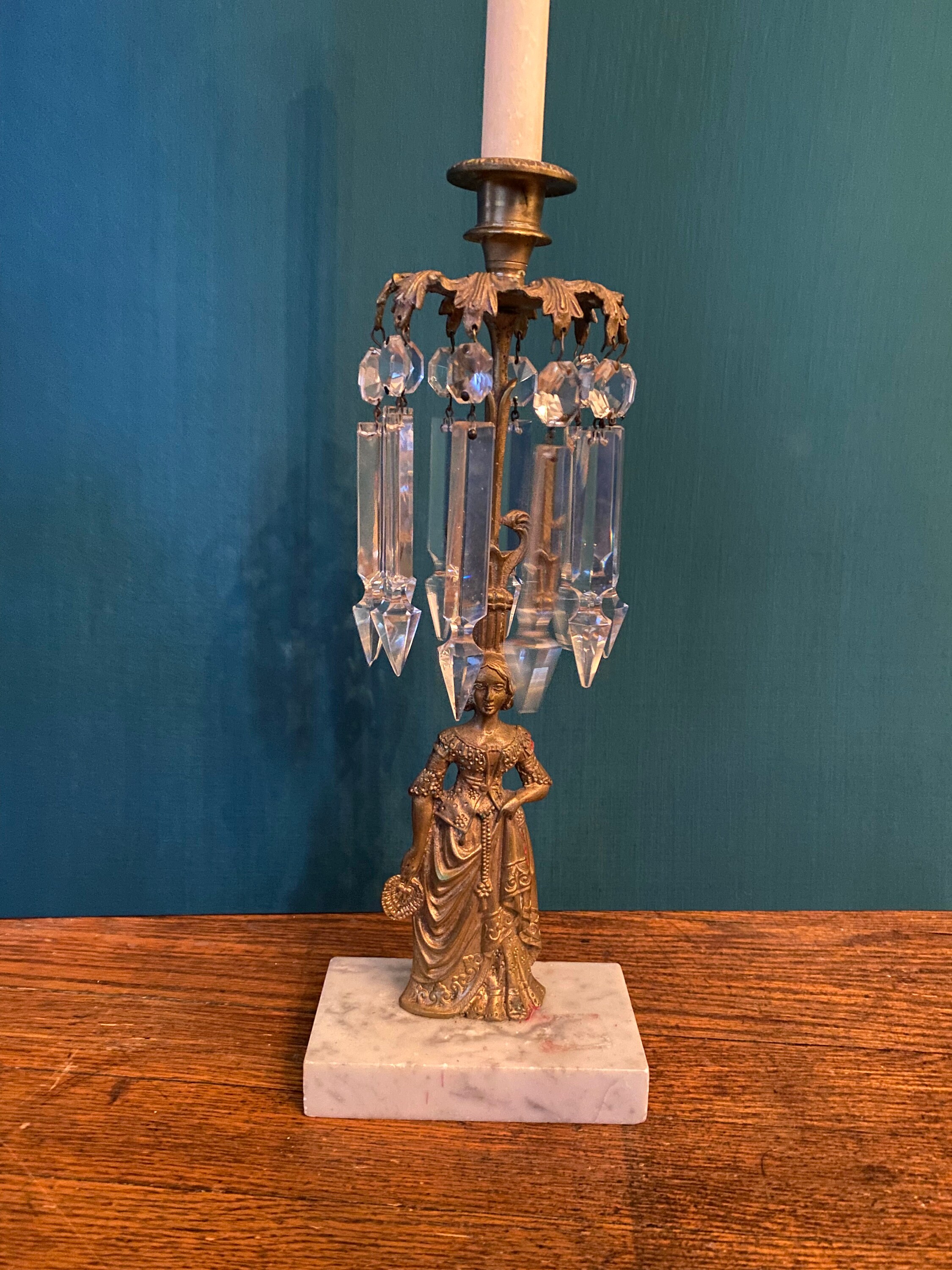 Victorian Girandole Candlestick With Woman Figure and Gothic Etsy