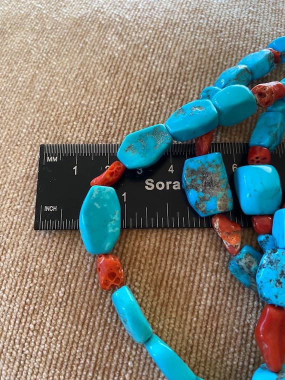 Quality! Vintage Navajo Squaw Wrap Coral Native American Jewelry Silver Bead Necklace Quality! Vintage Navajo Squaw Wrap Coral Native American Jewelry Silver Bead Necklace