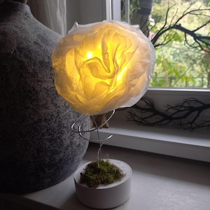 Fiore di luce fiore di carta fiore di luce fata fiore fata fiore fata fiore di luce fiori di carta primavera estate decorazione decorazione fiore su filo
