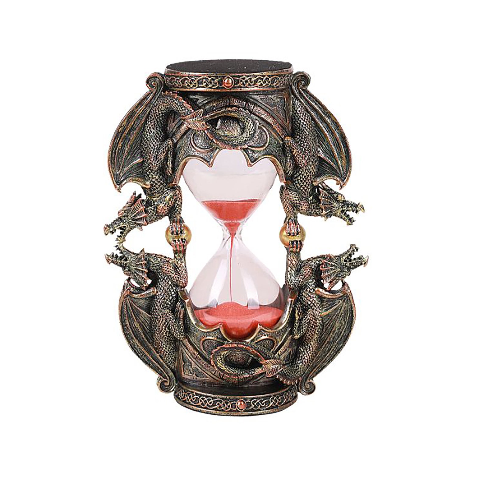 Double Twin Dragon Sand Timer Hourglass with Red Sand Etsy