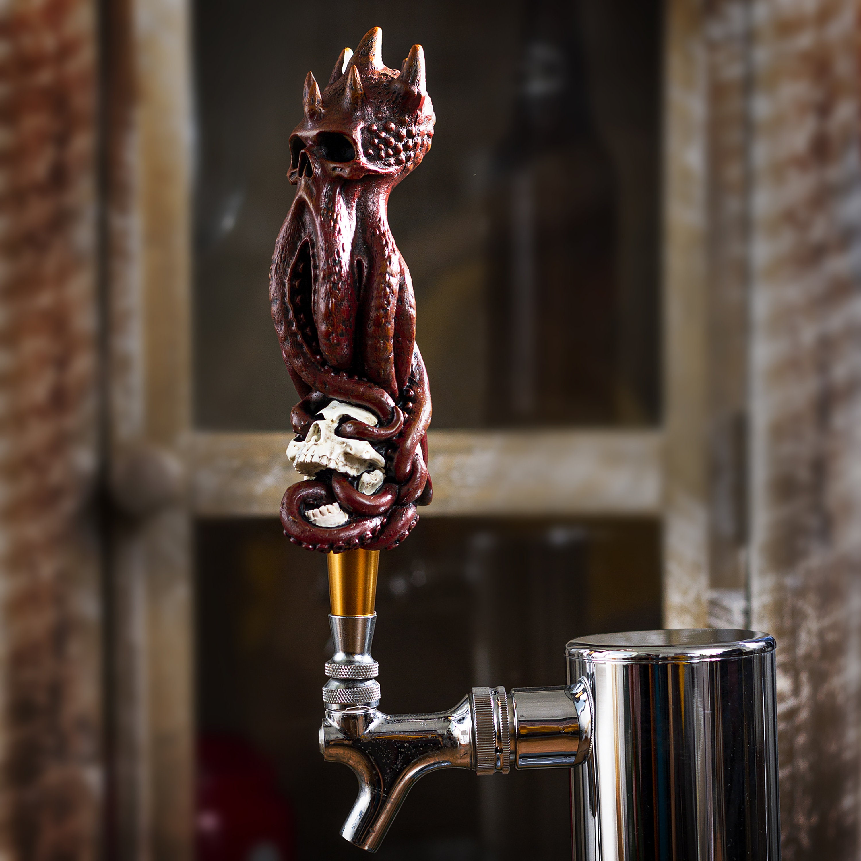 Octopus Skull Beer Tap Handle Etsy